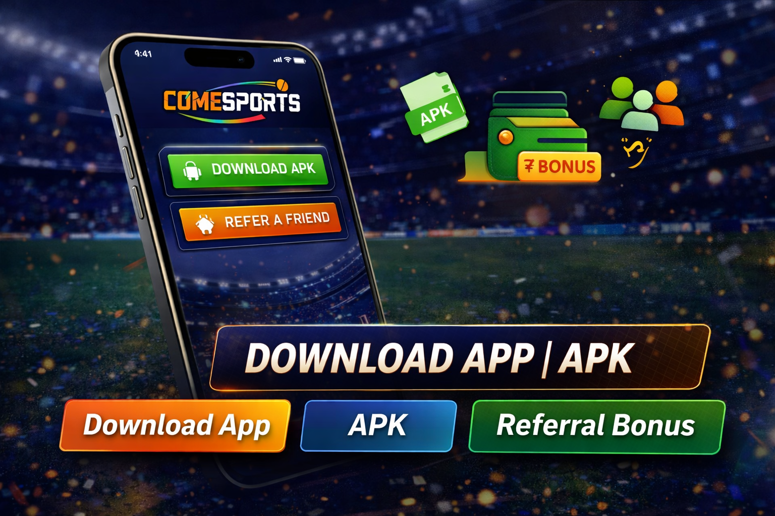 Real Money Fantasy app promotion artwork