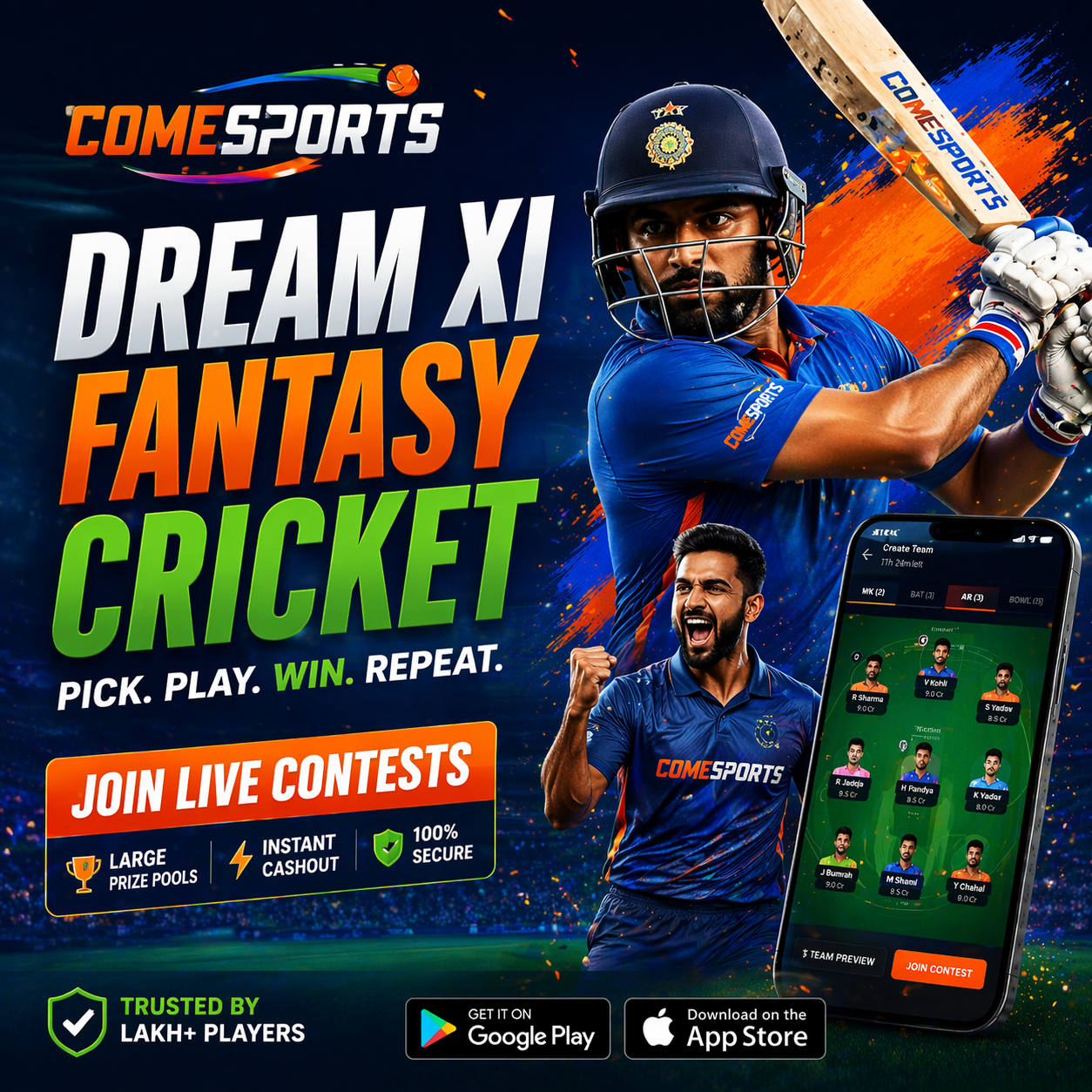 Real Money Fantasy fantasy sports main visual